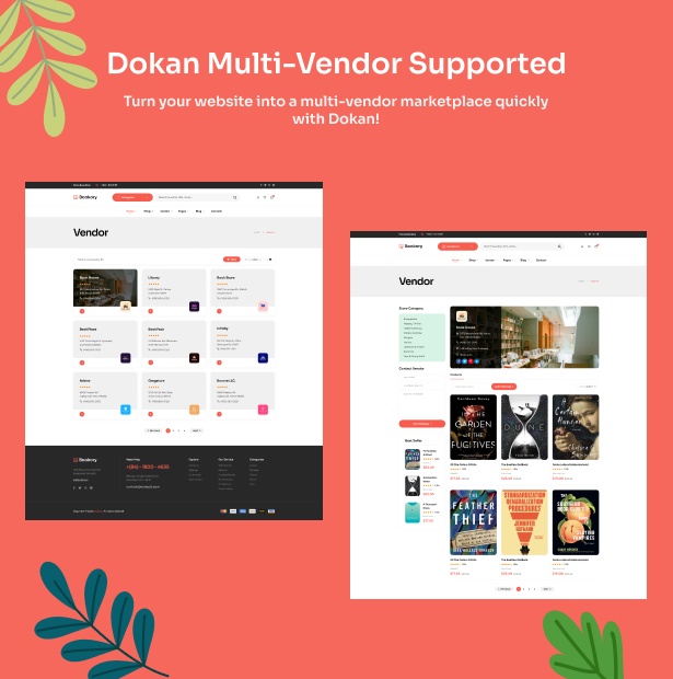 Bookory - Book Store WooCommerce Theme Dokan Multi-vendor marketplace