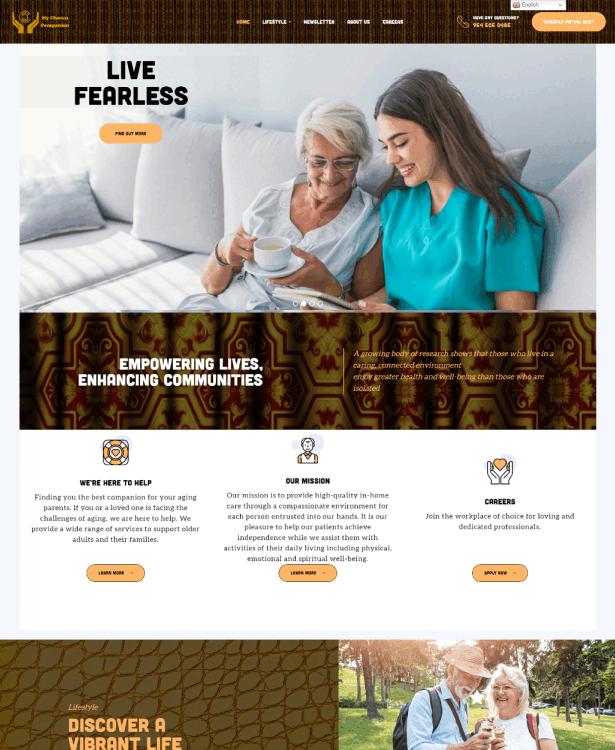 OakTrix - Senior Care WordPress Theme Customers' Successful Projects
