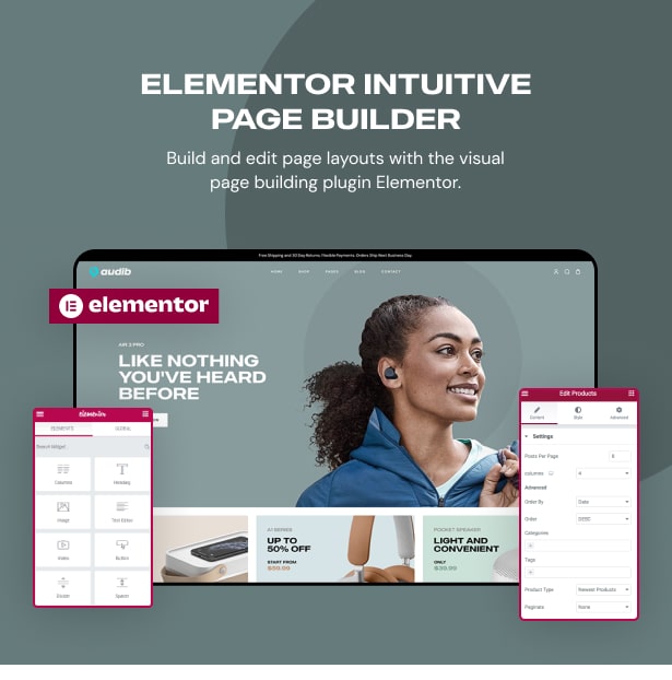 audib Elementor Intuitive Page Builder