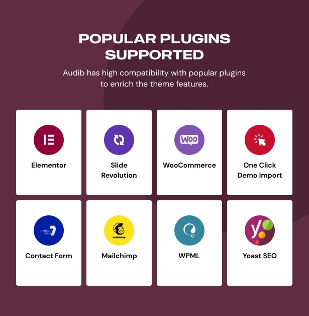 audib Popular Plugins Supported