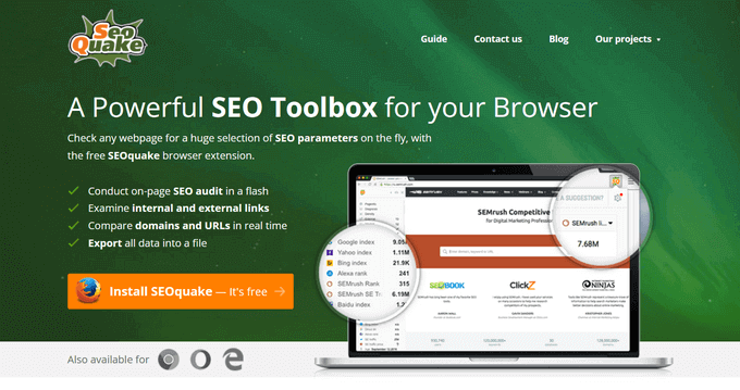 seoquake best wordpress seo plugins and tools