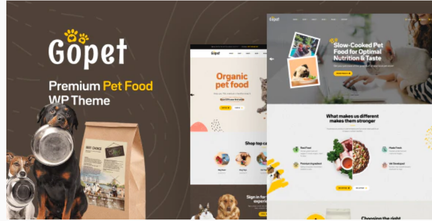 GoPet best pet care shop wordpress themes