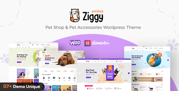 Ziggy pet shop wordpress themes