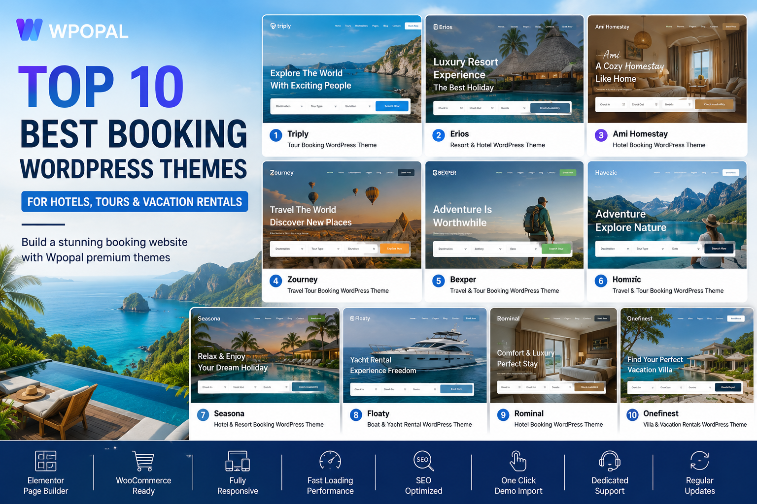 Top 10 Best Booking WordPress Themes for Hotels, Tours & Vacation Rentals (2026) 1