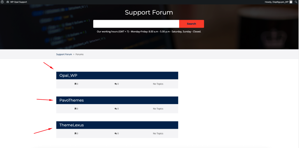 How to activate a support key on the WPOPAL system 8