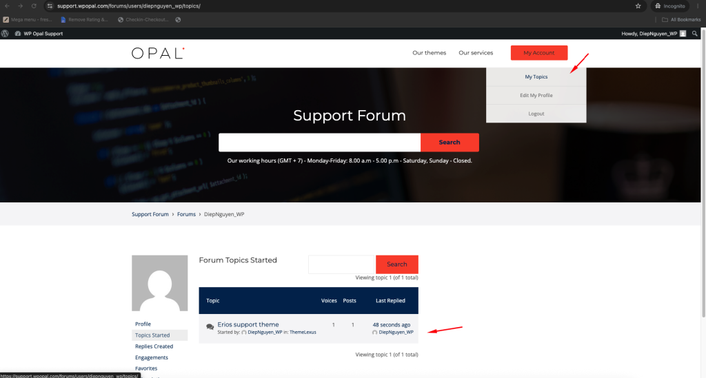 How to activate a support key on the WPOPAL system 10