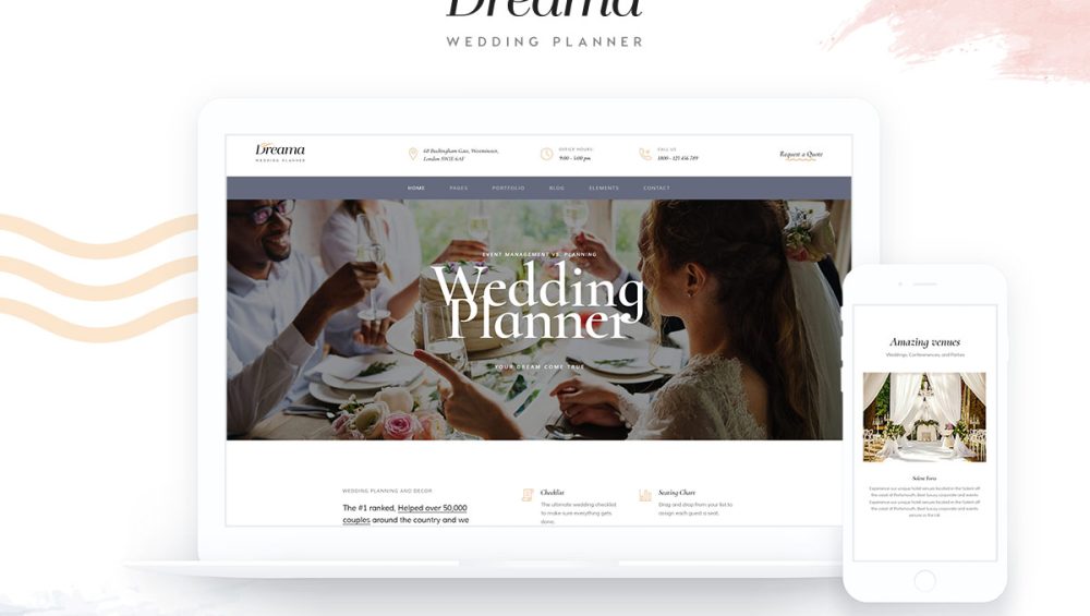 Dreama announcement wedding planner wordpress theme