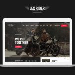 lexrider motorcycle club woocommerce theme