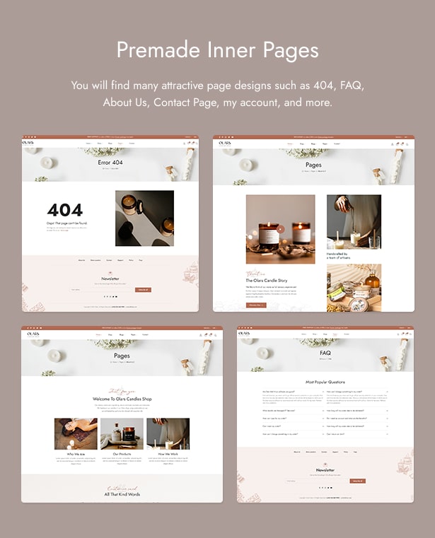 olars - handmade wordpress theme inner pages