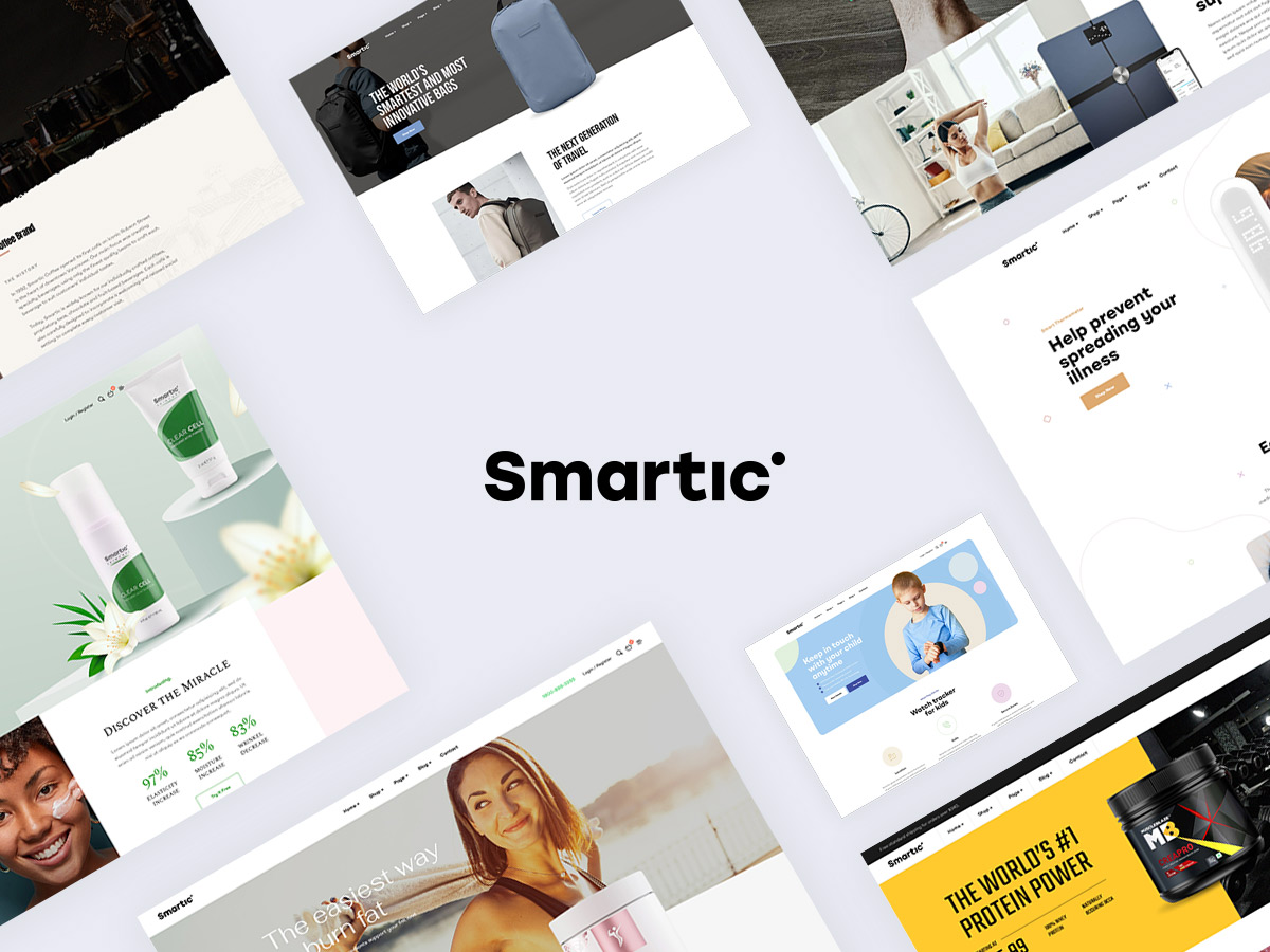 smartic product landing page woocommerce theme