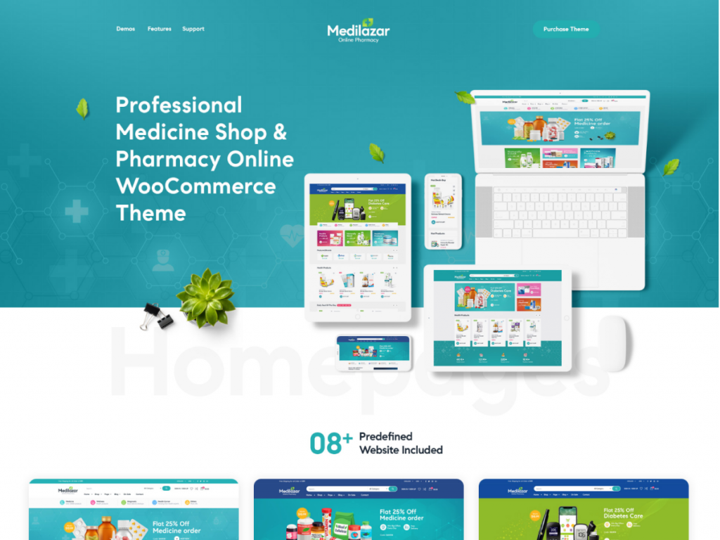 Medilazar - Pharmacy eCommerce WordPress Theme