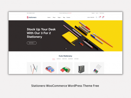 Stationero WooCommerce WordPress Theme Free