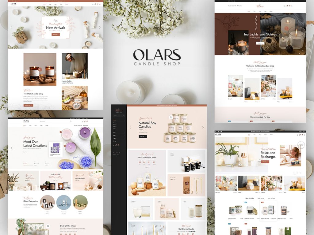 olars candle shop wordpress theme