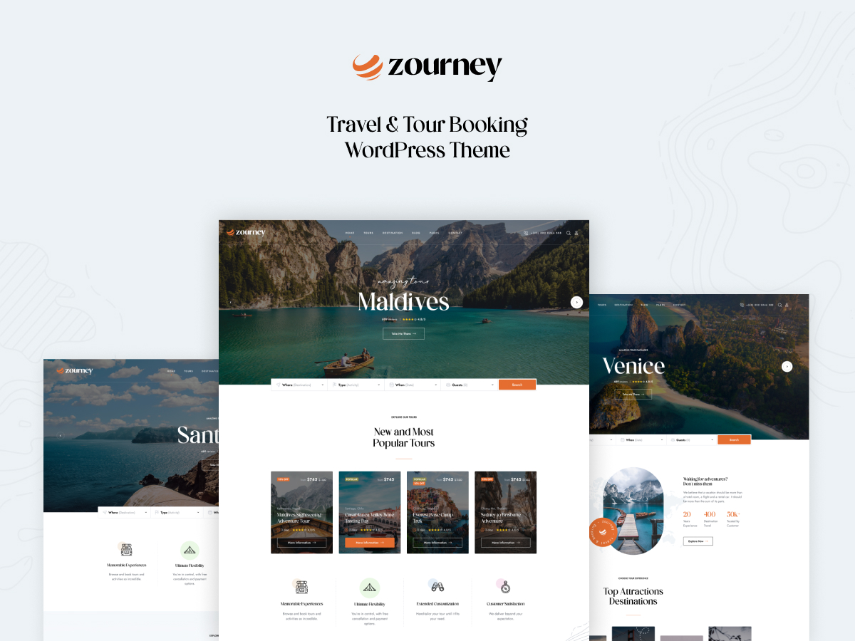 zourney - tour travel wordpress theme