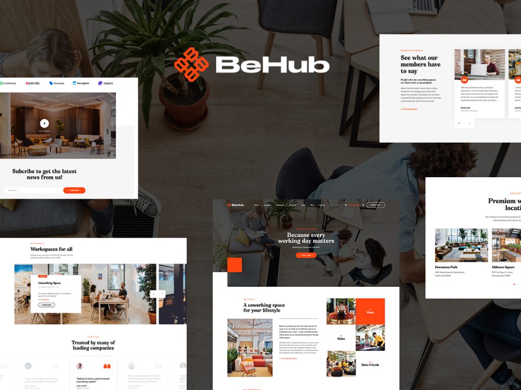BeHub Coworking Space WordPress Theme